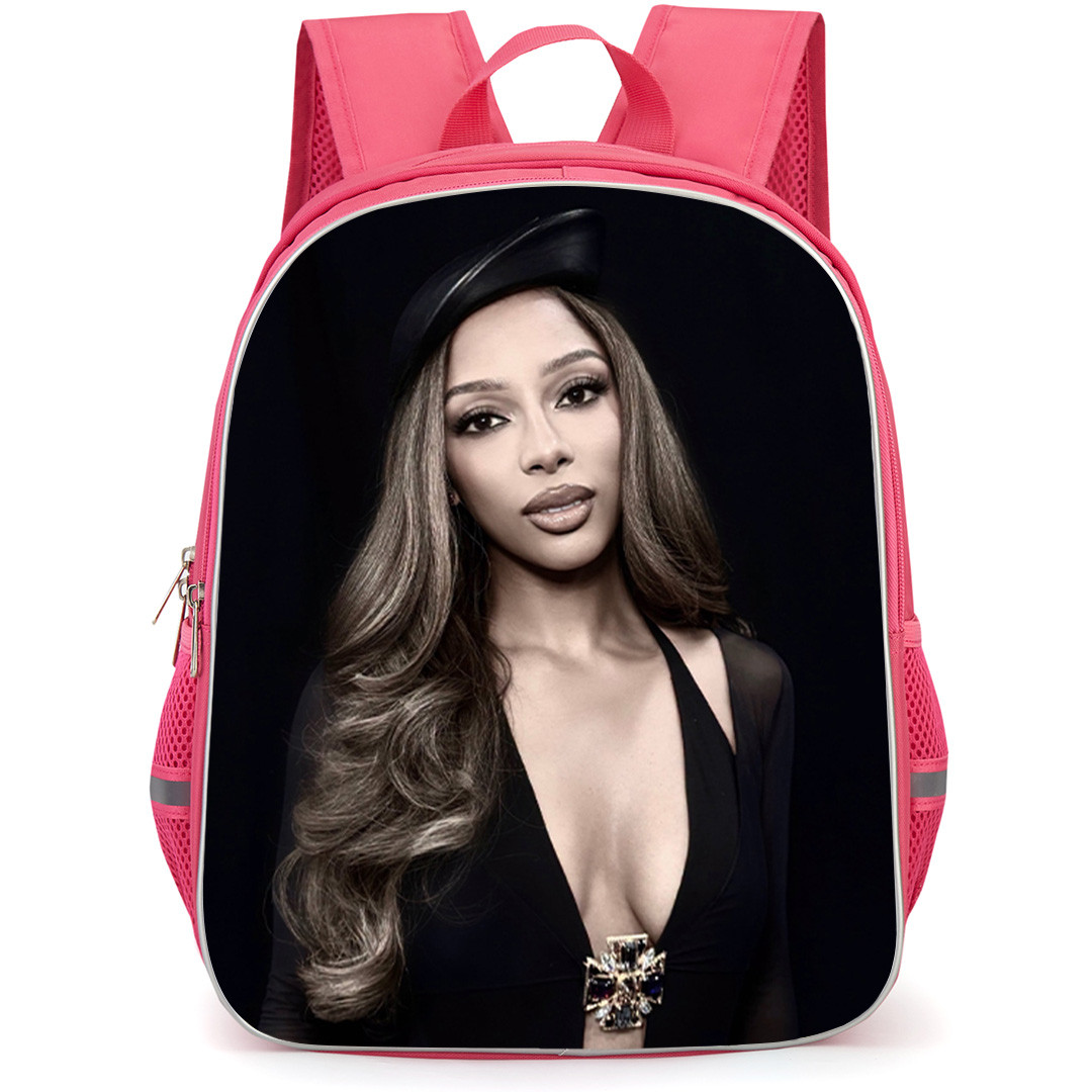 Victoria Monet Backpack School Bag StudentPack - Victoria Monet Front Profile On Black Background