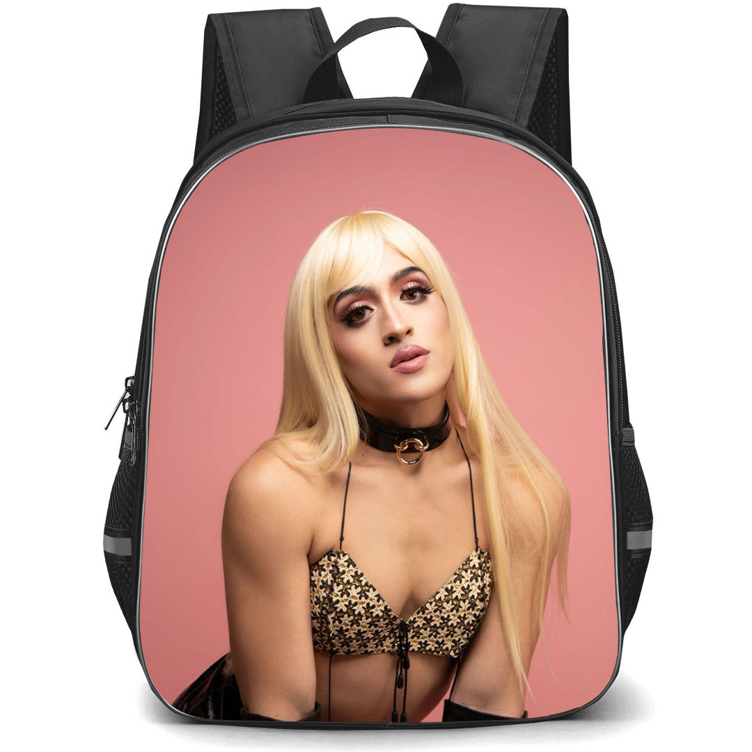Villano Antillano Backpack StudentPack - Villano Antillano Portrait On Pink Background
