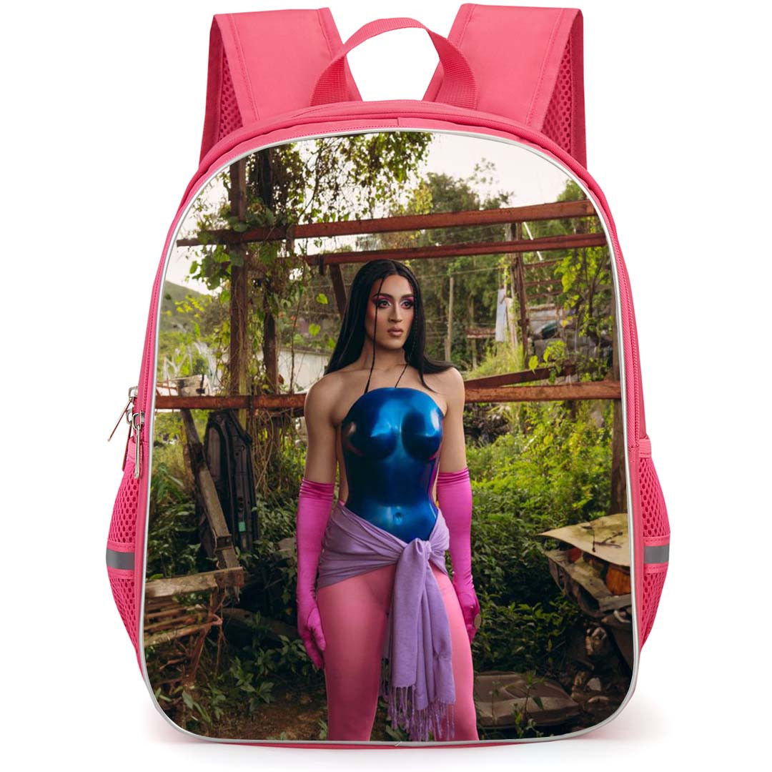 Villano Antillano Backpack StudentPack - Villano Antillano Wears Blue Cosplay Portrait