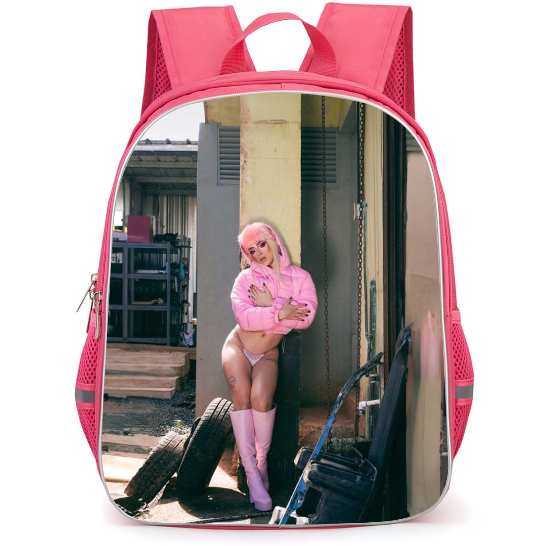 Villano Antillano Backpack StudentPack - Villano Antillano Wears Pink Costume Poster