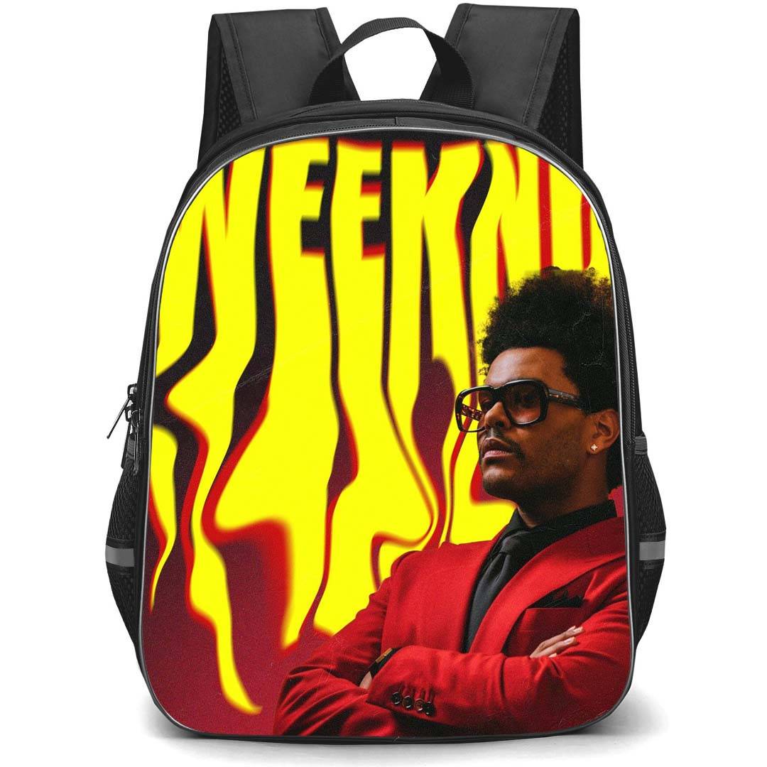 The Weeknd Backpack StudentPack - The Weeknd Side Portrait On Word Art