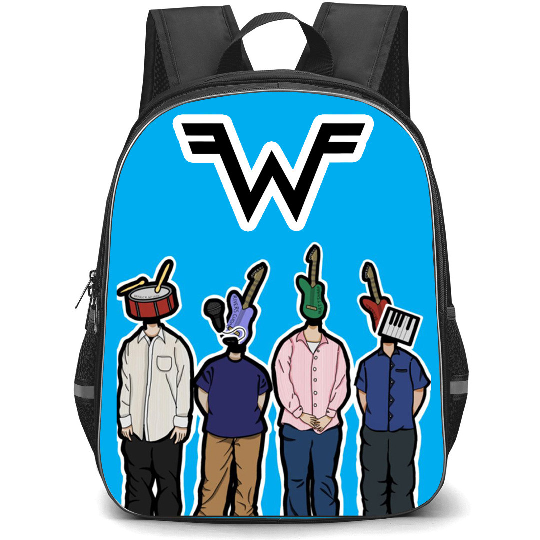 Weezer Backpack School Bag StudentPack - Instrument Head Portrait Cartoon Art