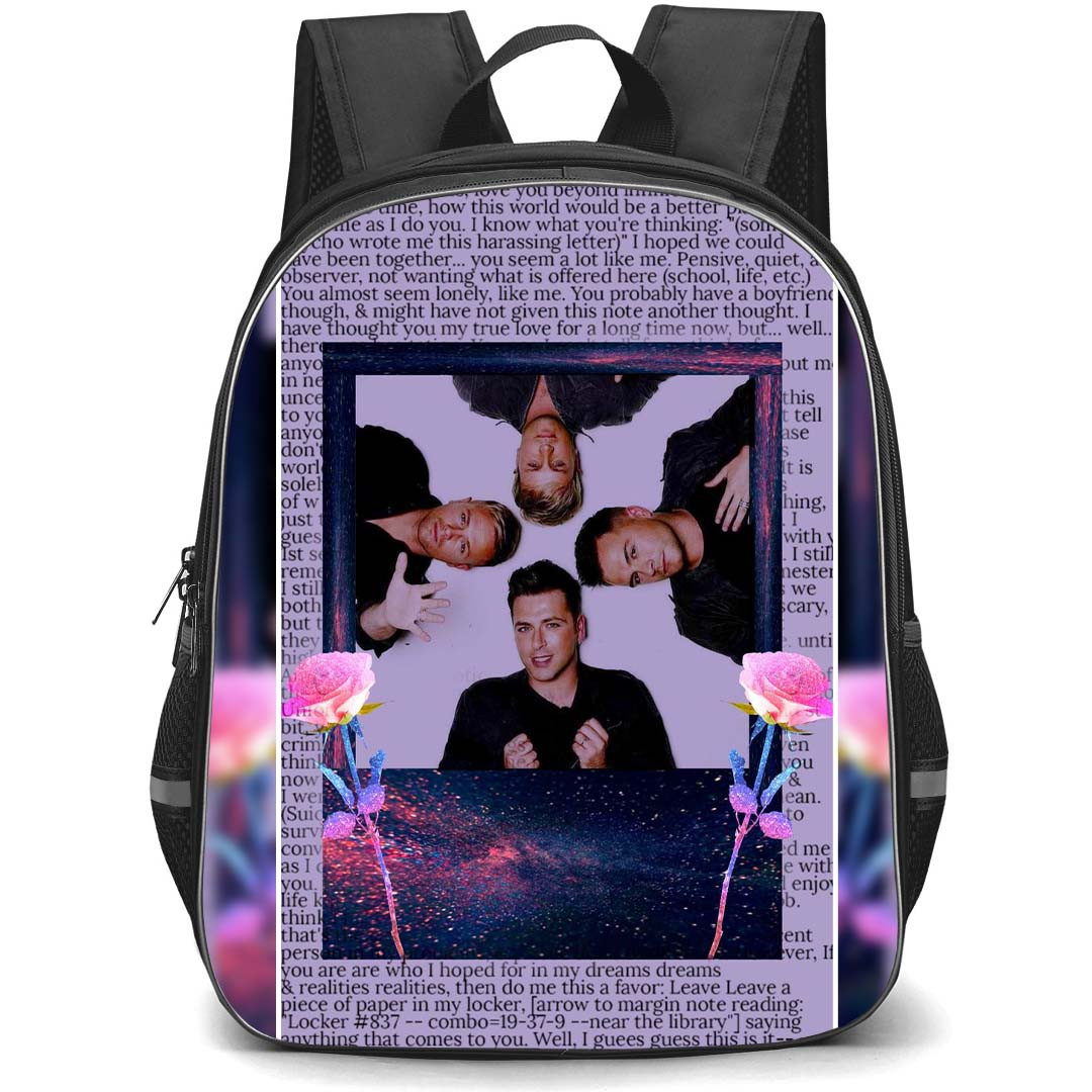 Westlife Backpack StudentPack - Westlife Member 360 Degree Picture On Text Background