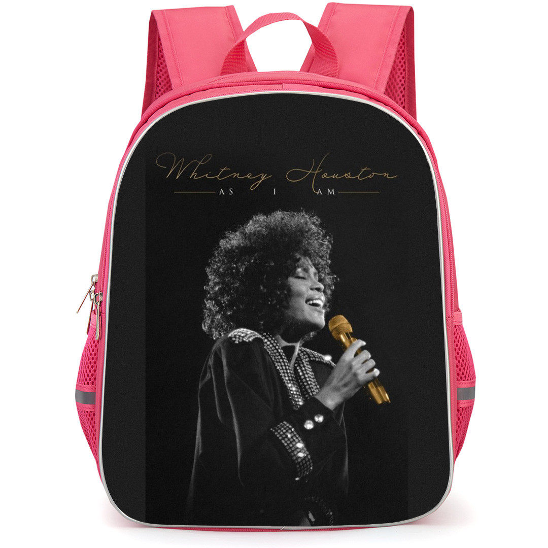 Whitney Houston Backpack School Bag StudentPack - As I Am Gray Portrait Poster