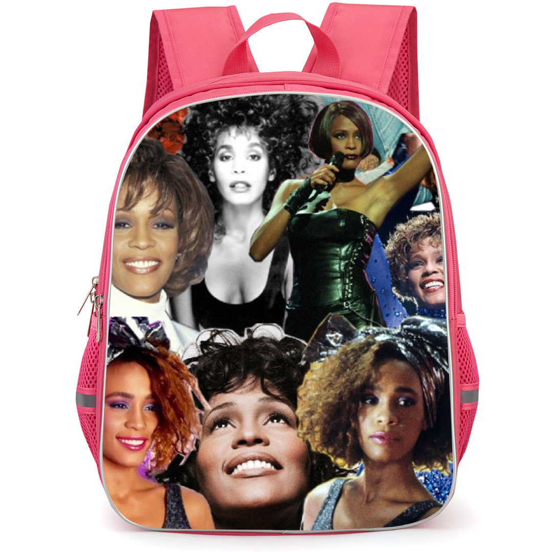 Whitney Houston Backpack School Bag StudentPack - Smiling Portrait Collage