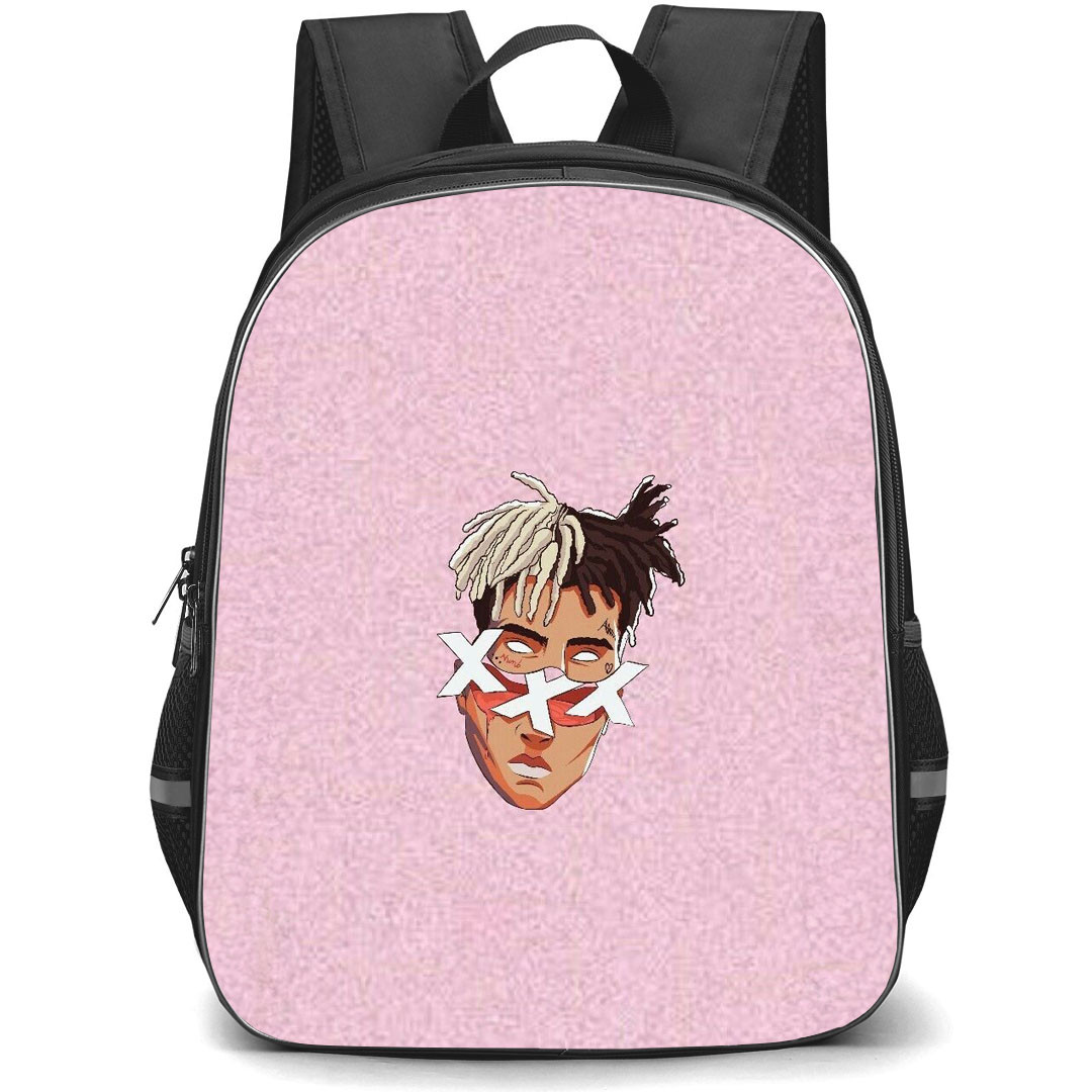 XXXTentacion Backpack StudentPack - XXXTentacion Avatar On Pink Background