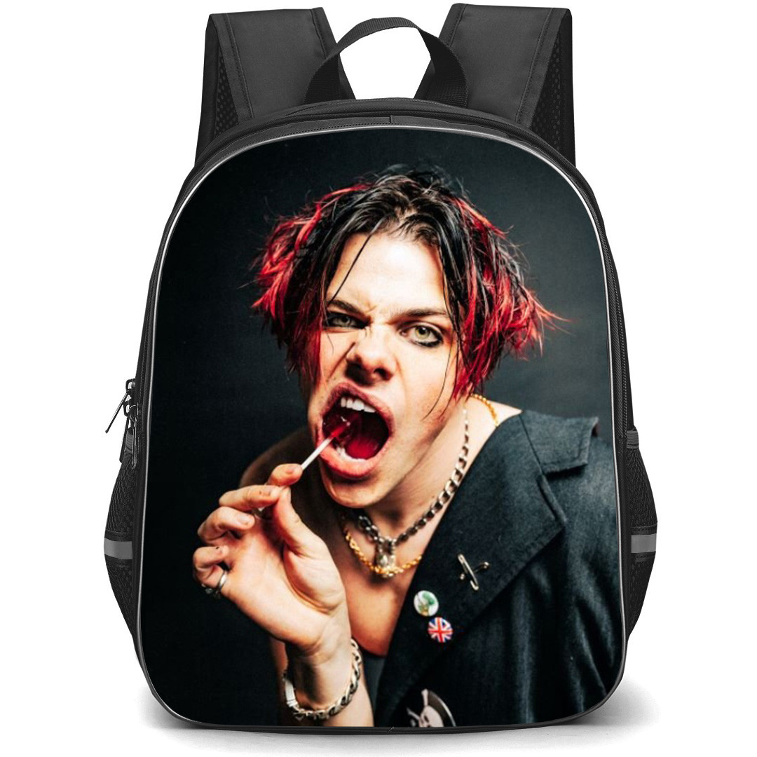 Yungblud Backpack School Bag StudentPack - Yungblud Biting Lollipop