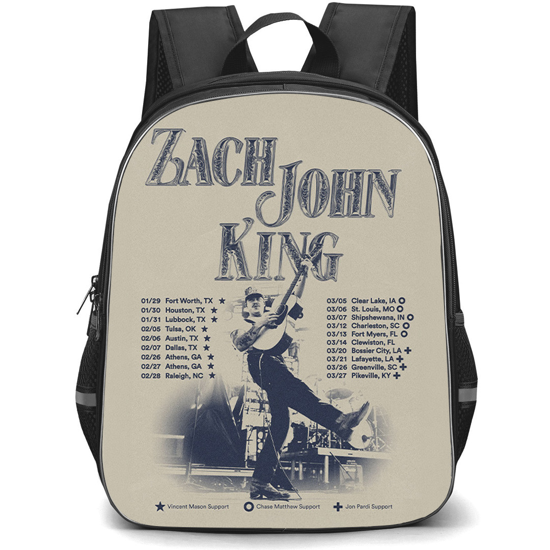 Zach John King Backpack School Bag StudentPack - Zach John King Retro Concert Poster