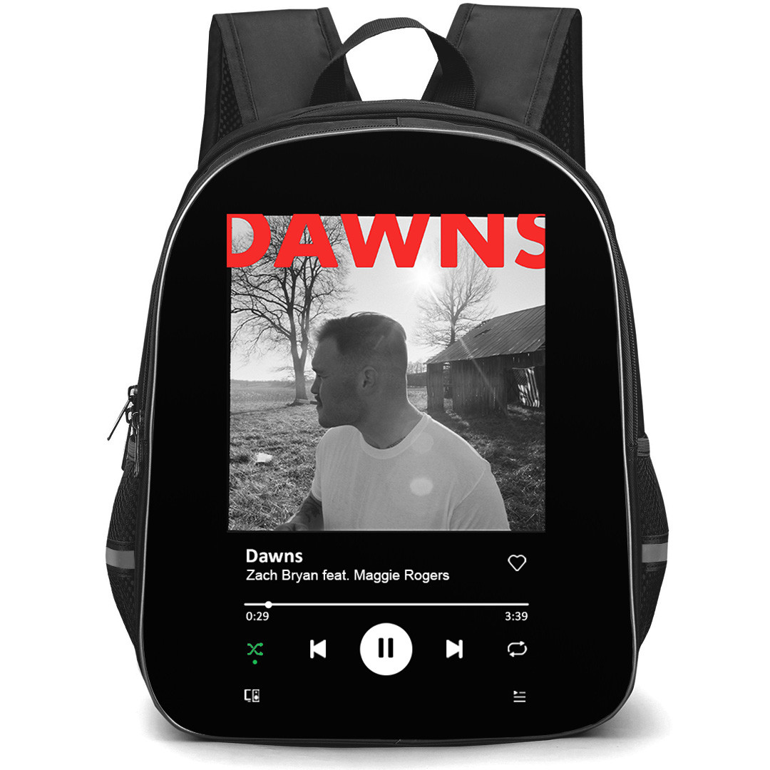 Zach Bryan Backpack School Bag StudentPack - Zach Bryan feat Maggie Rogers Dawn Album Spotify Library Poster