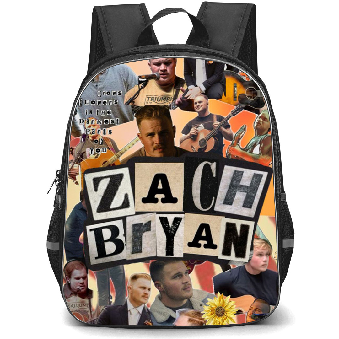 Zach Bryan Backpack School Bag StudentPack - Zach Bryan Large Text Collage Poster
