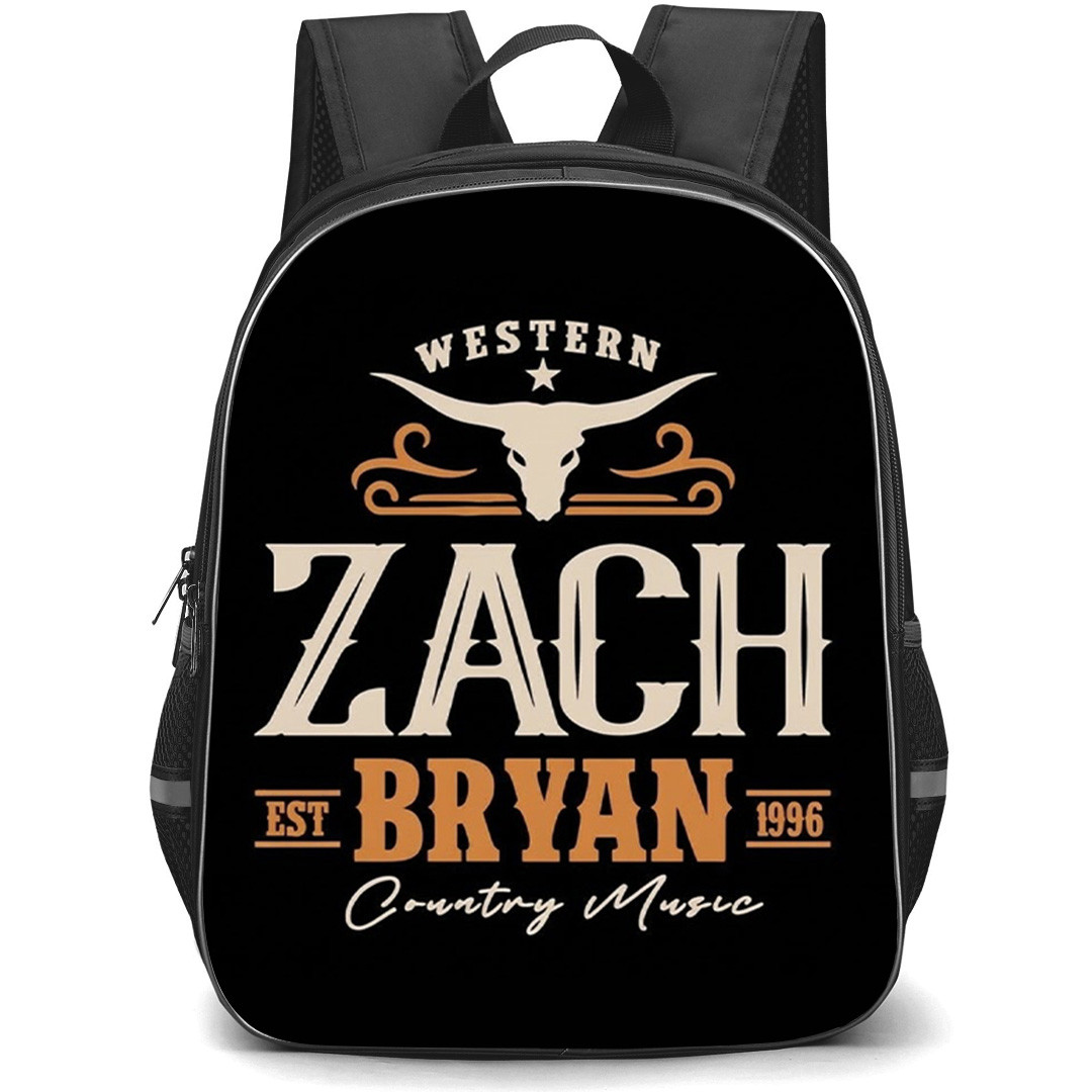 Zach Bryan Backpack School Bag StudentPack - Zach Bryan Retro Vintage Western Country Music Logo