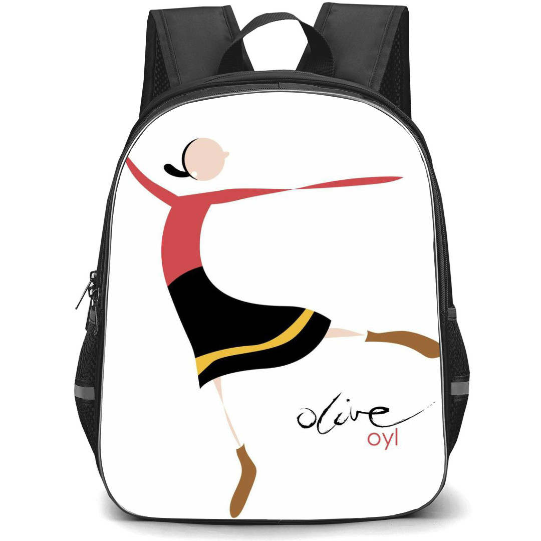 Popeye Olive Backpack StudentPack - Olive Oyl Dancing Icon White Background