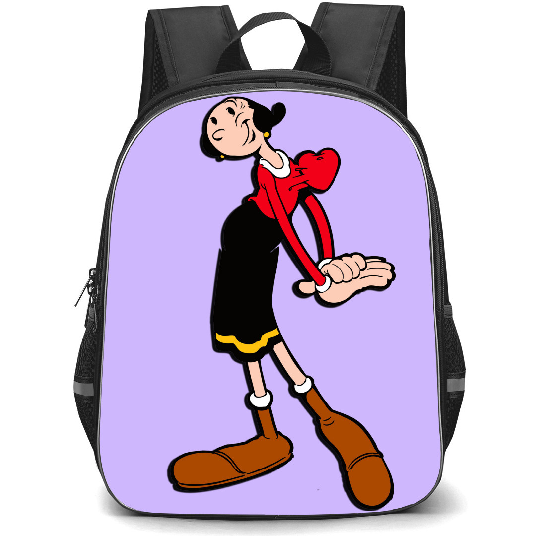 Popeye Olive Backpack StudentPack - Olive Oyl Standing Pose Cartoon Art