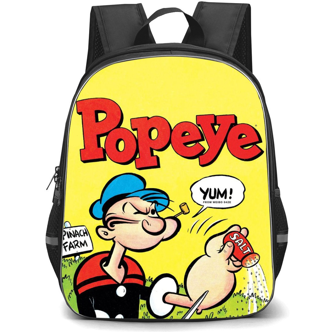 Popeye Backpack StudentPack - Popeye Holding Salt In Spinach Farm