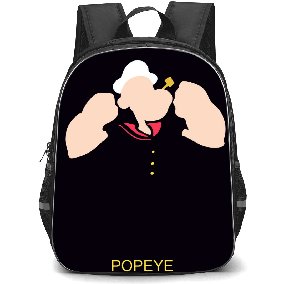 Popeye Backpack StudentPack - Popeye Icon Art Black Background