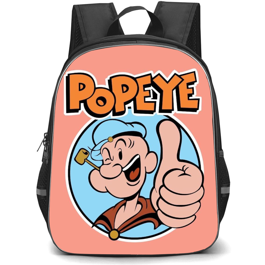 Popeye Backpack StudentPack - Popeye Thumbs Up Portrait Peach Background