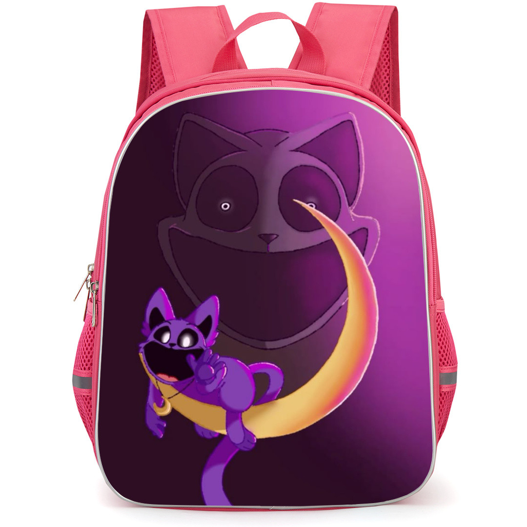 Poppy Play Time Catnap Backpack StudentPack - Catnap Laying On Moon Smiling Poster