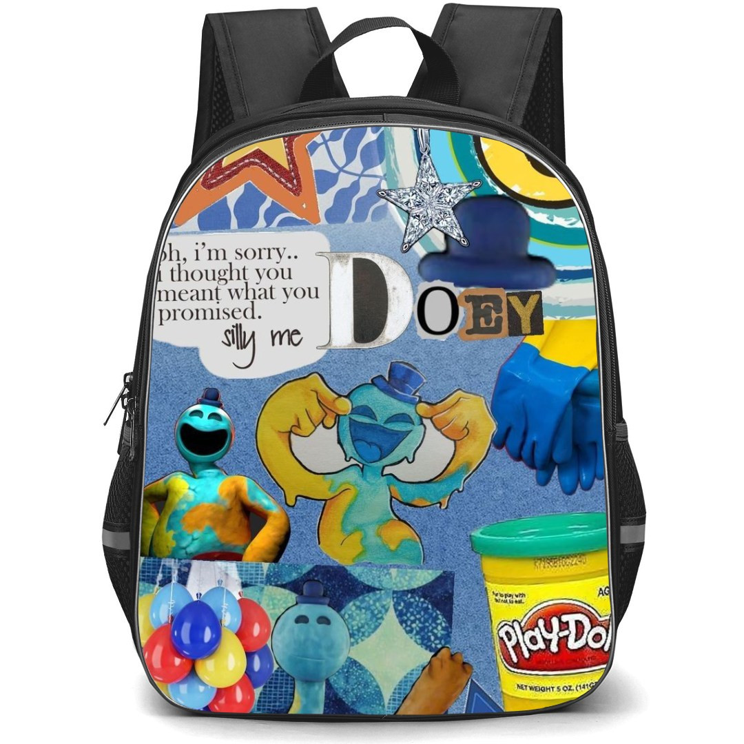 Poppy Play Time Doey Backpack StudentPack - Doey Play Doh Collage Poster