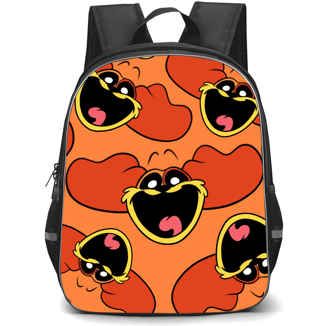 Poppy Play Time Dogday Backpack StudentPack - Dogday Happy Avatar Pattern Orange Background