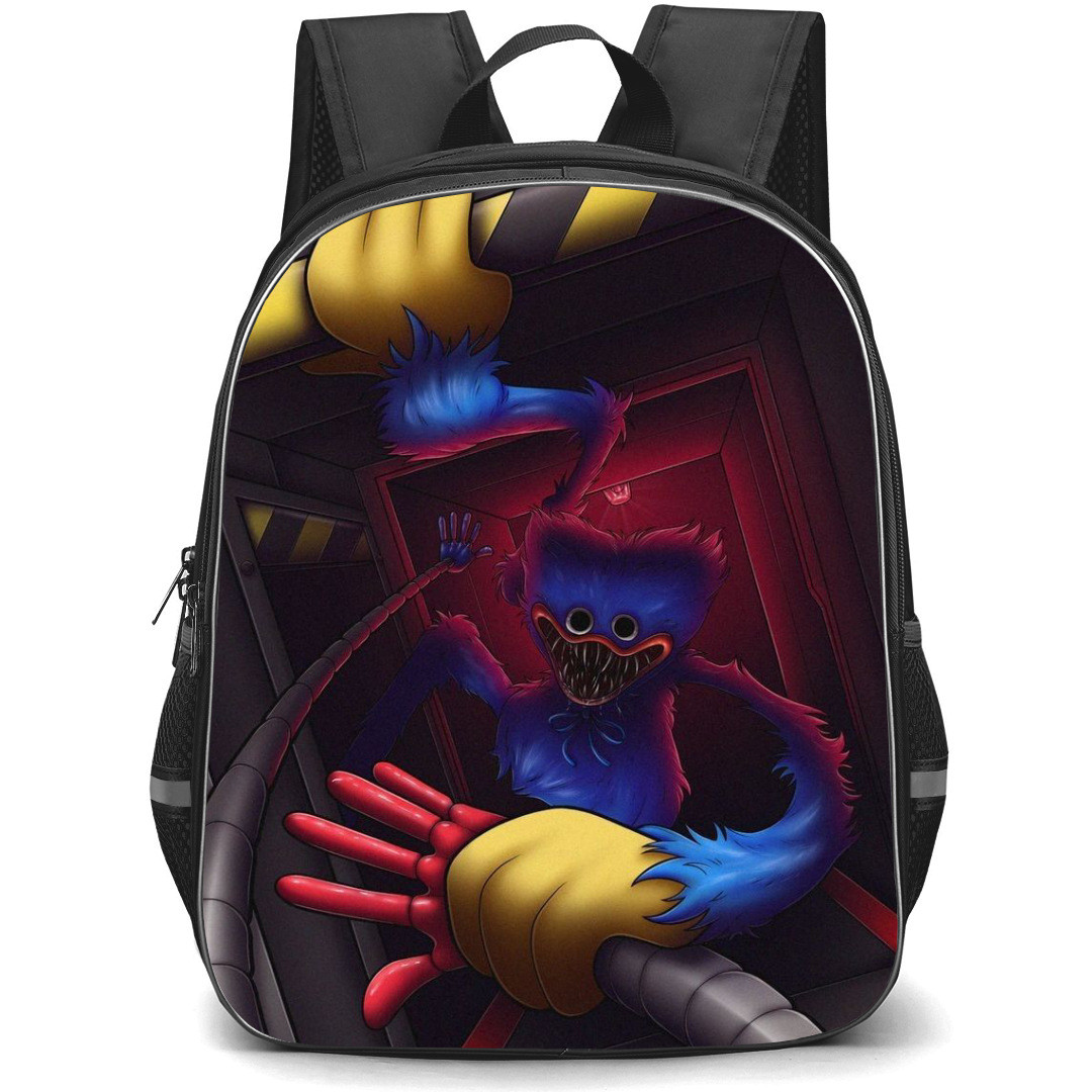Poppy Play Time Huggy Wuggy Backpack StudentPack - Huggy Wuggy Vent Crawling Creepy Poster