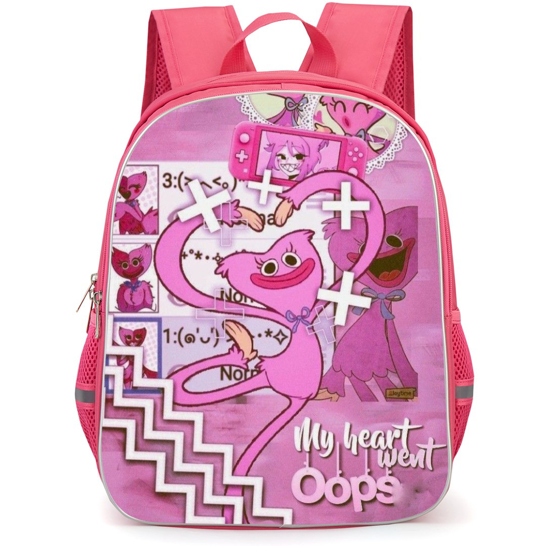 Poppy Play Time Kissy Missy Backpack StudentPack - Kissy Missy Heart Went Oops Collage Poster