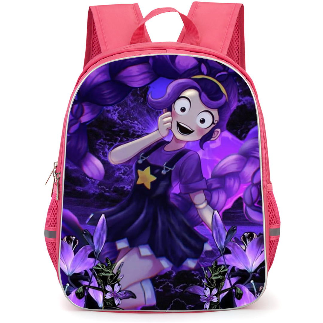 Poppy Playtime Lily Lovebraids Backpack School Bag StudentPack - Lily Lovebraids Sitting In Purple Flower Garden Poster