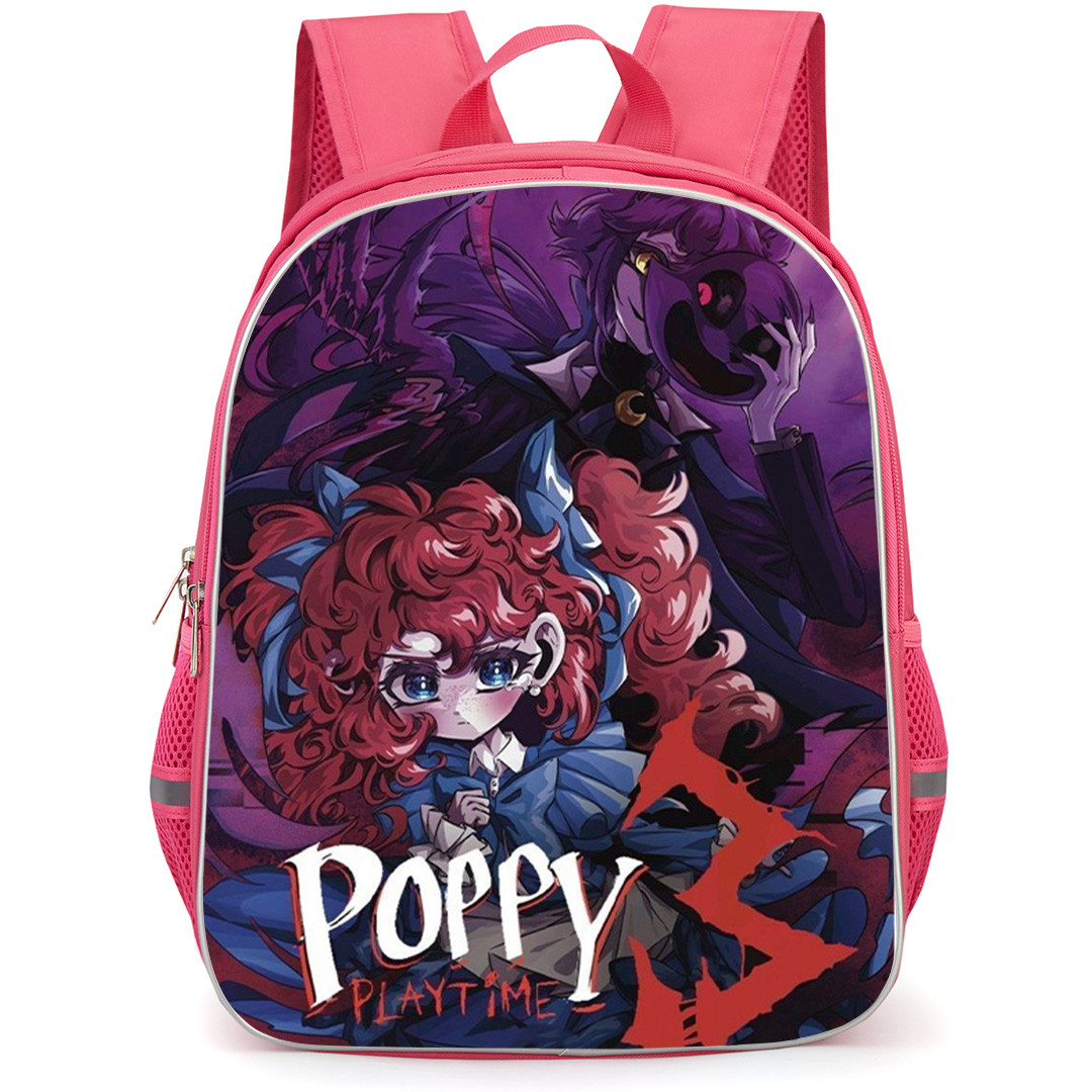 Poppy Playtime Backpack School Bag StudentPack - Poppy Playtime Poppy And Catnap Fanart Poster