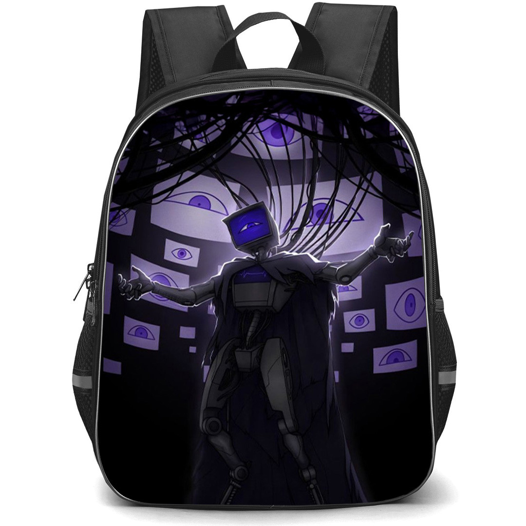 Poppy Playtime The Doctor Backpack School Bag StudentPack - The Doctor Standing On Purple Eye Background
