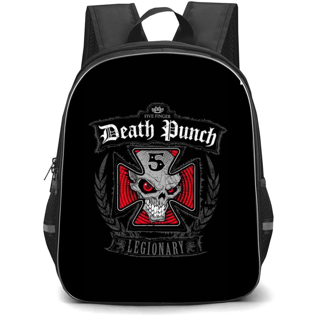 Five Finger Death Punch Backpack School Bag StudentPack - Series Logo Legionary In Black Background