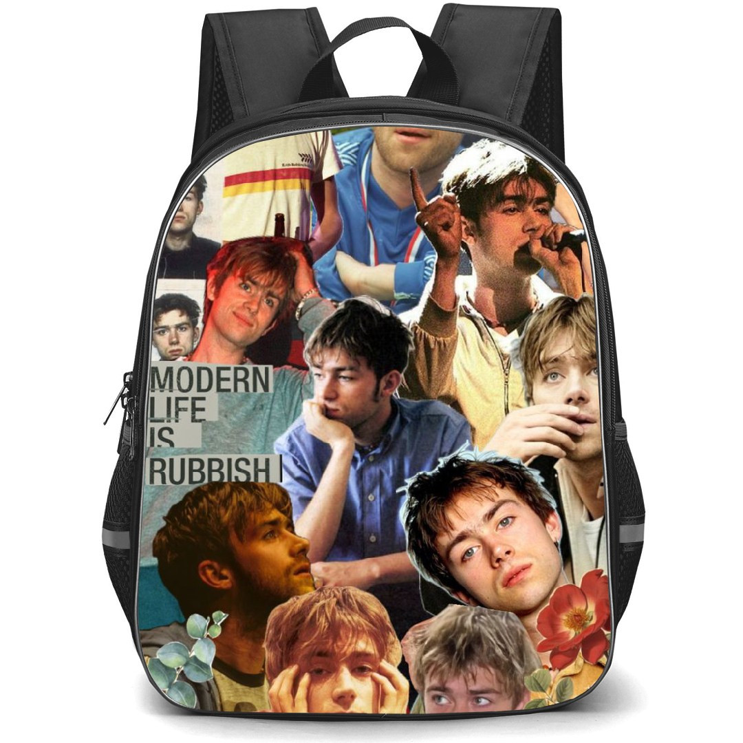 Pop Star Blur Backpack StudentPack - Damon Albarn Modern Life Is Rubbish Quote