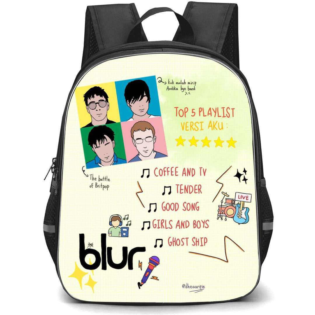 Pop Star Blur Backpack StudentPack - Character Music Illustration Art