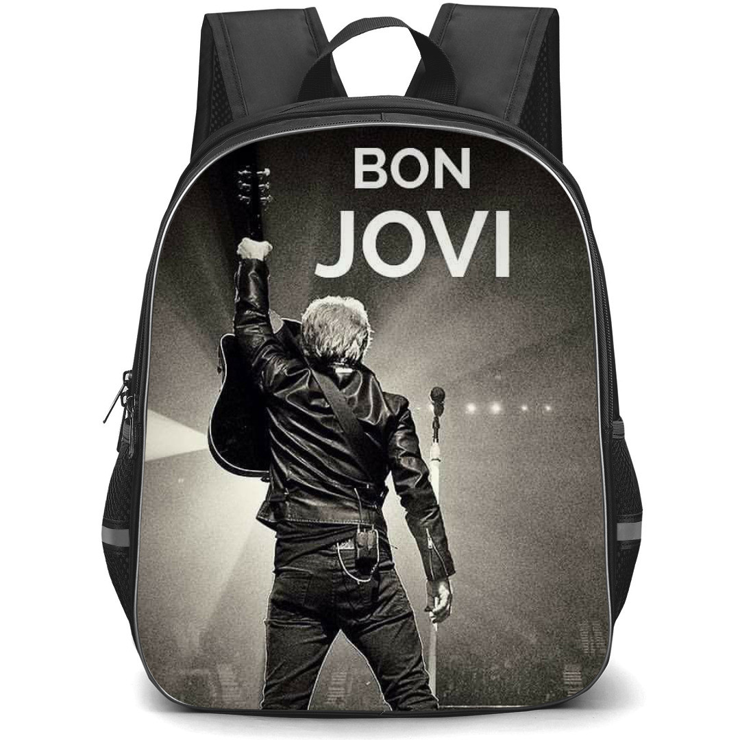 Bon Jovi Backpack StudentPack - Bon Jovi Grayscale Vintage Legendary Poster