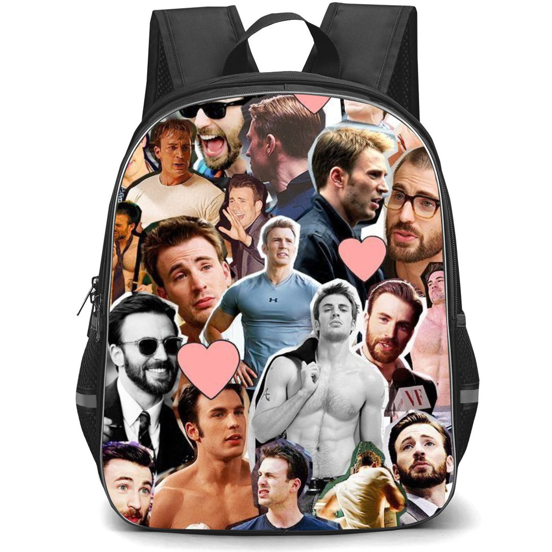 Pop Star Chris Evans Backpack StudentPack - Chris Evans Expressions Collage