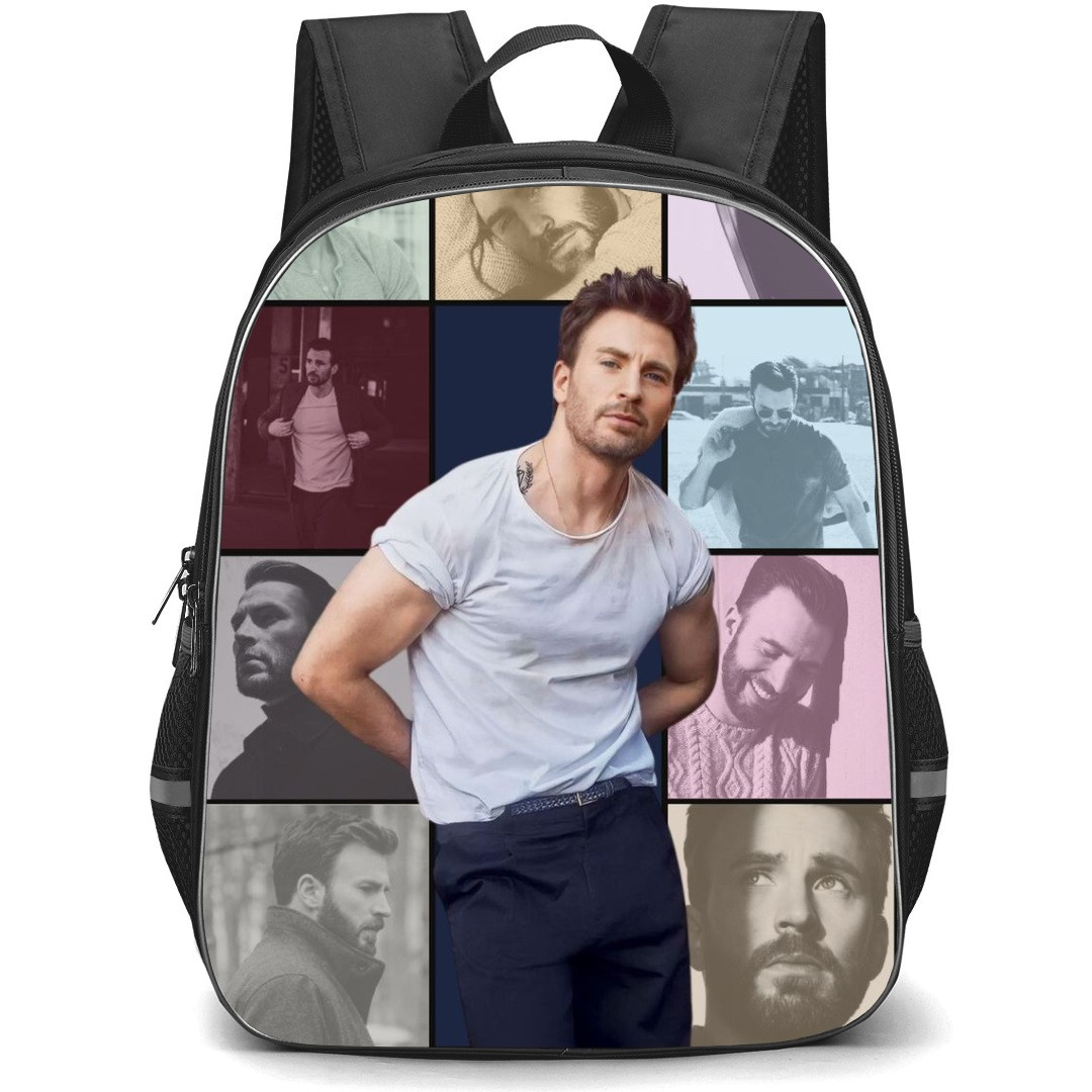 Pop Star Chris Evans Backpack StudentPack - Chris Evans The Eras Tour Collage