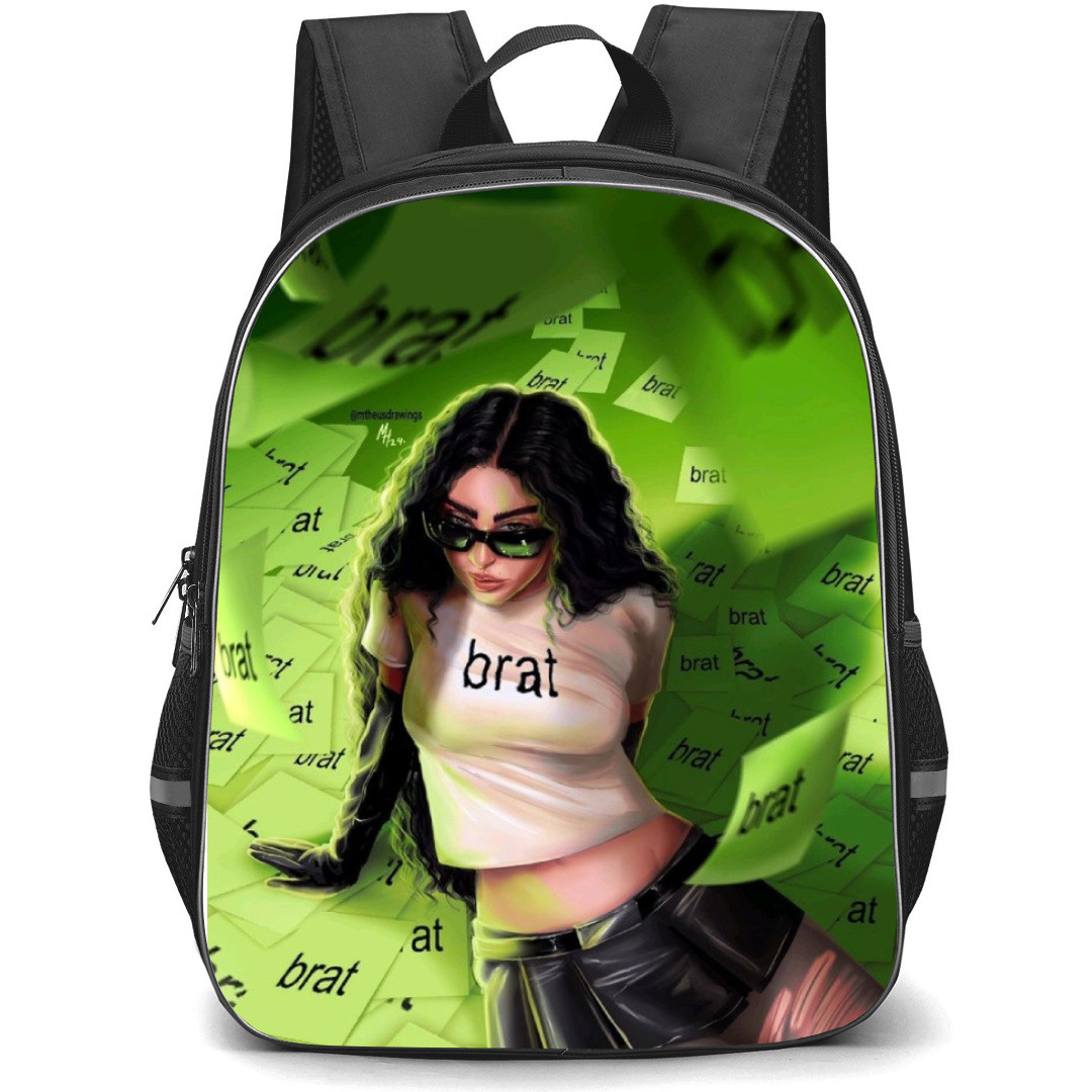 Charli XCX Backpack Student Pack - Charli XCX Face Portrait Wallpaper