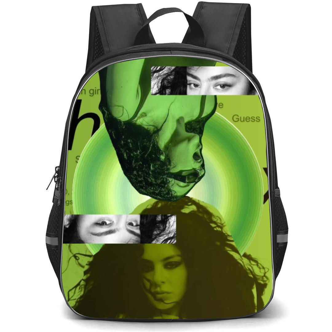 Charli XCX Backpack Student Pack - Charli XCX Upside Down Neon Grayscale