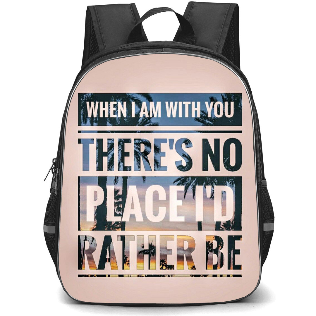 Pop Star Clean Bandit Backpack StudentPack - Peach Word Art