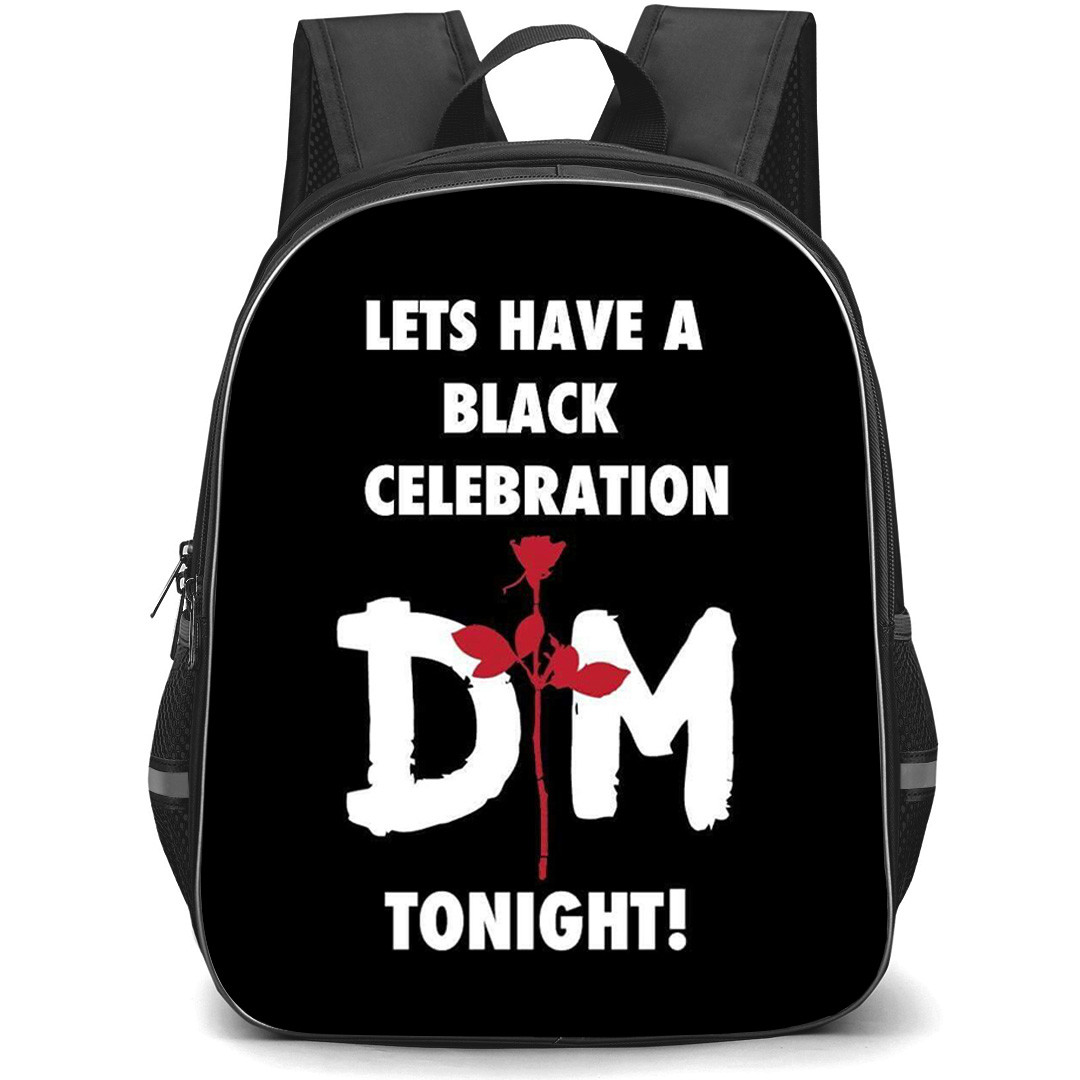 Depeche Mode Backpack School Bag StudentPack - Depeche Mode Lets Have A Black Celebration Tonight Poster