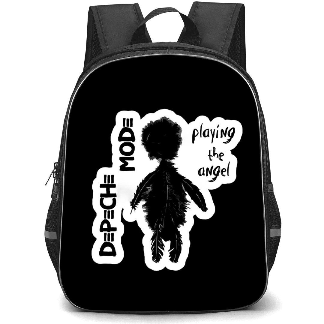 Depeche Mode Backpack School Bag StudentPack - Depeche Mode Playing The Angel Black And White Sticker