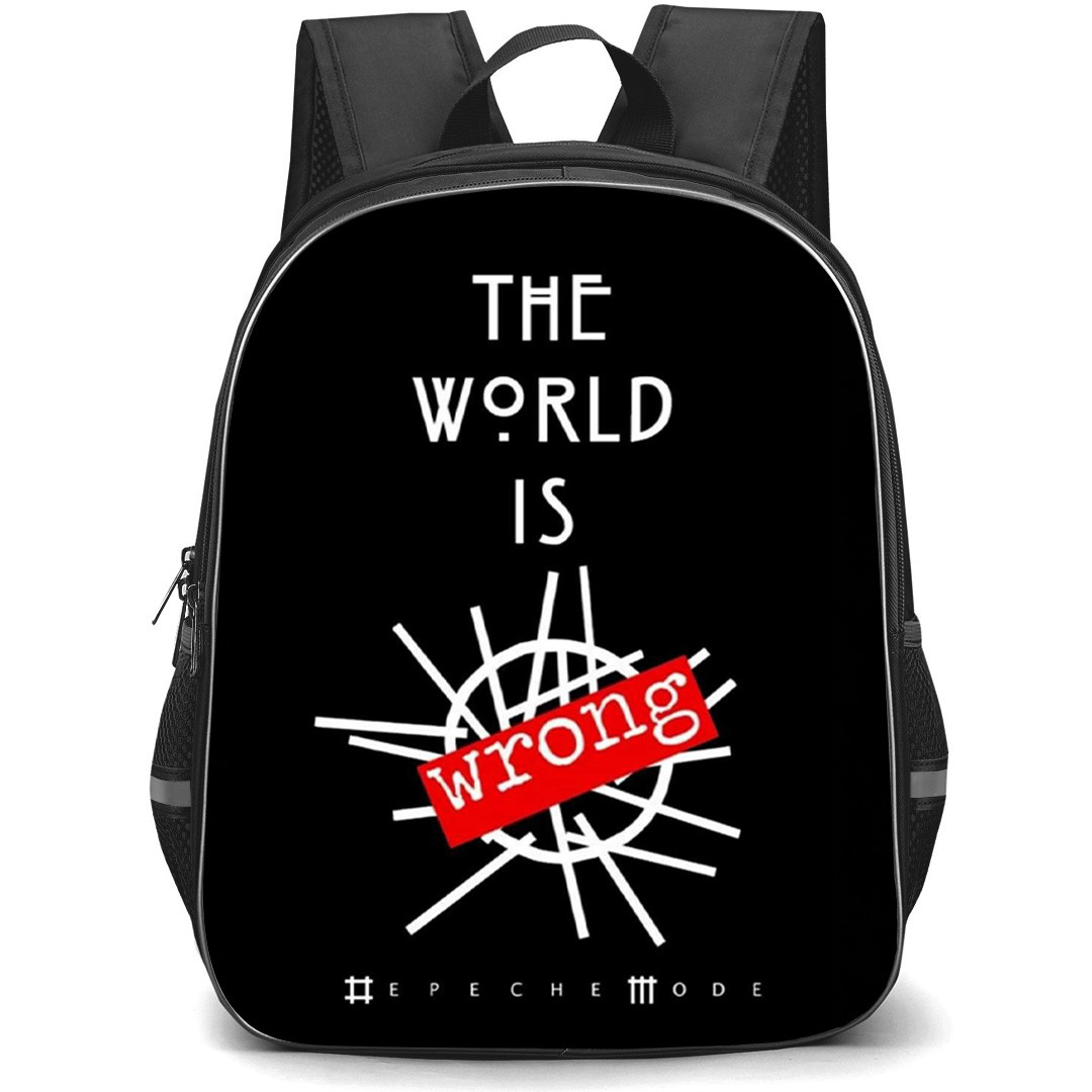 Depeche Mode Backpack School Bag StudentPack - Depeche Mode The World Is Wrong Poster