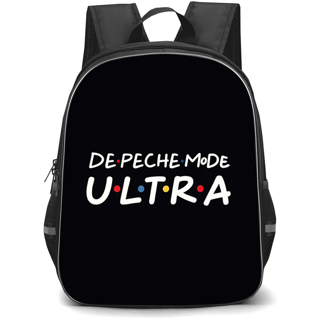 Depeche Mode Backpack School Bag StudentPack - Depeche Mode ULTRA Ninth Album Lettering On Black Background
