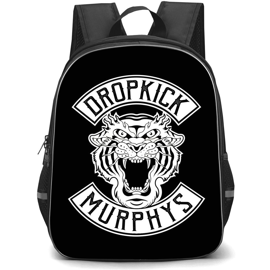 Dropkick Murphys Backpack StudentPack - Dropkick Murphys White Logo On Black Background