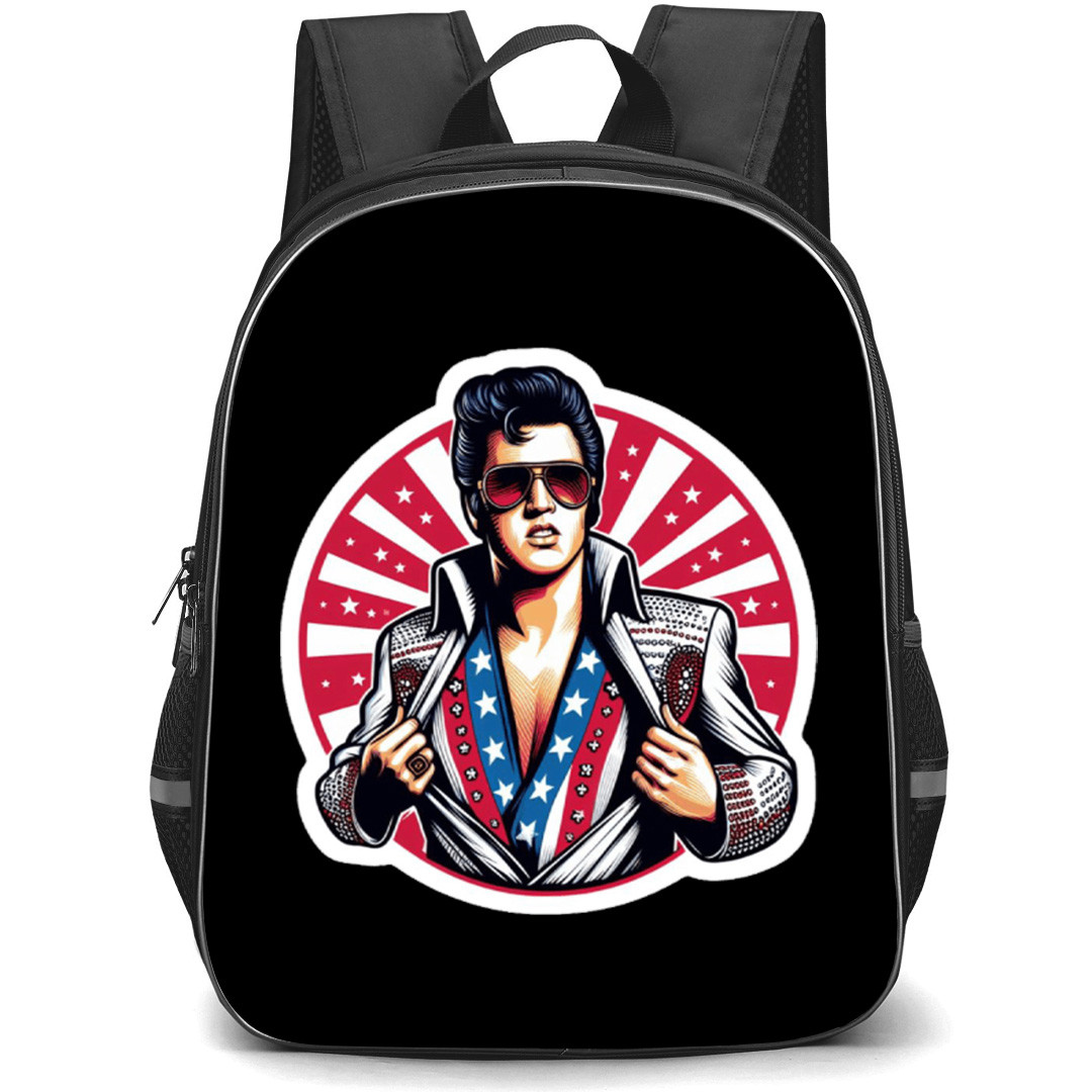 Elvis Presley Backpack School Bag StudentPack - American Suit Cartoon Art Sticker