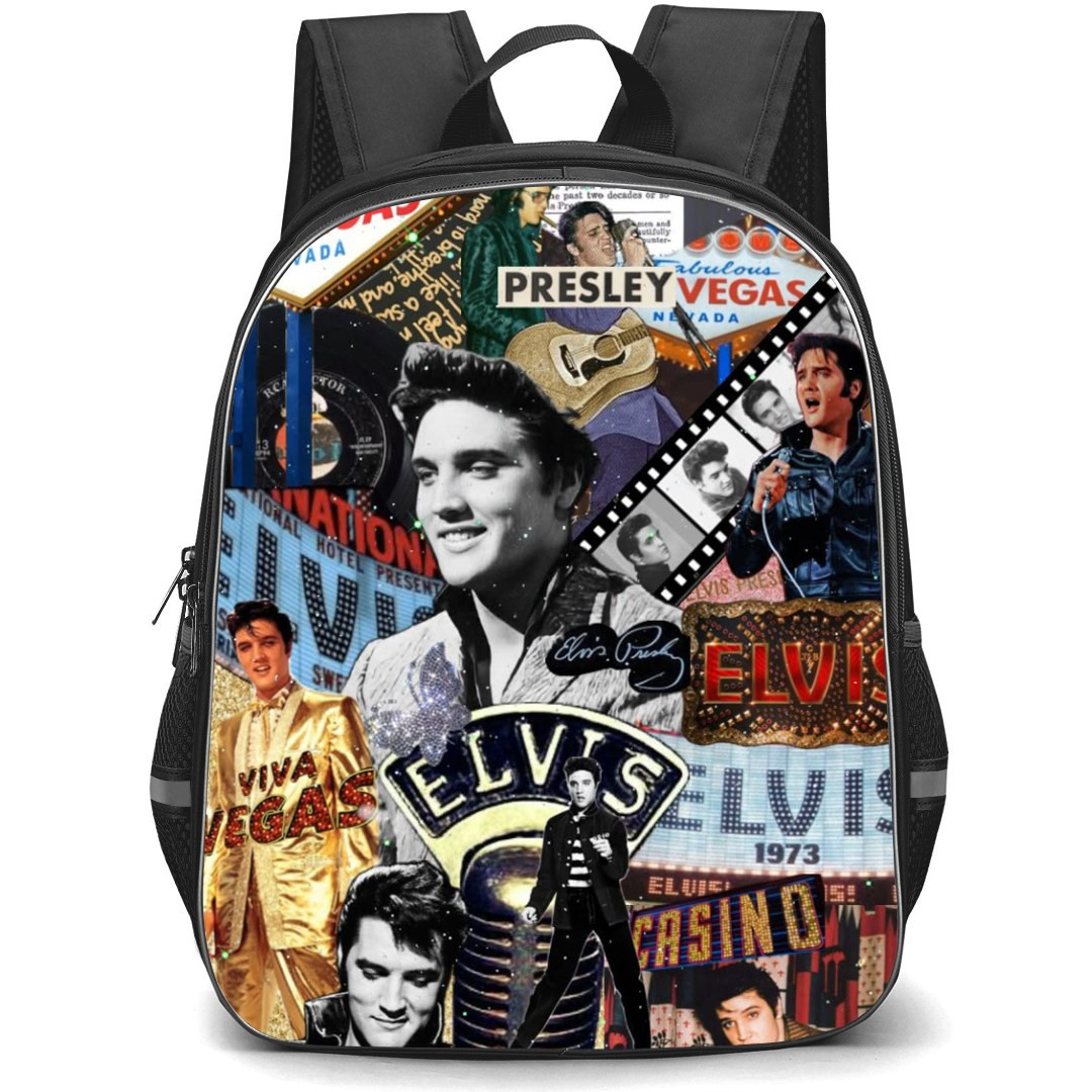 Elvis Presley Backpack School Bag StudentPack - Portrait New York Retro Collage Poster