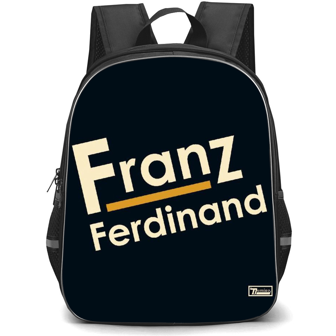 Pop Star Franz Ferdinand Backpack StudentPack - Series Logo Navy Blue Background