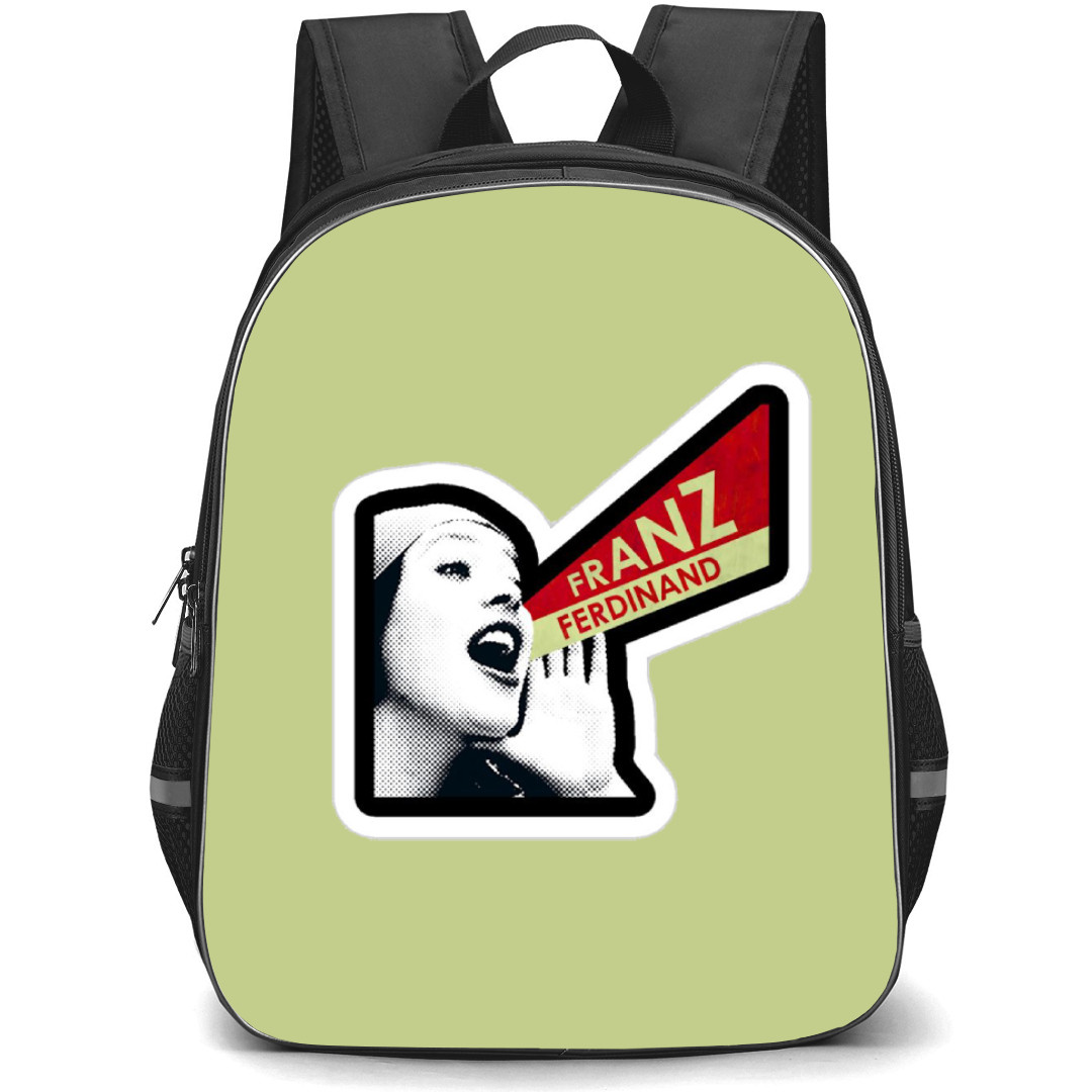 Pop Star Franz Ferdinand Backpack StudentPack - Woman Shouting Series Logo Sticker