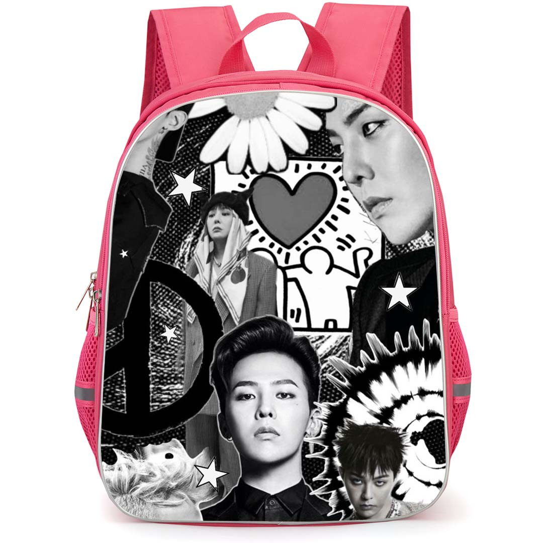 G Dragon Backpack School Bag StudentPack - G Dragon Grayscale Collage Poster