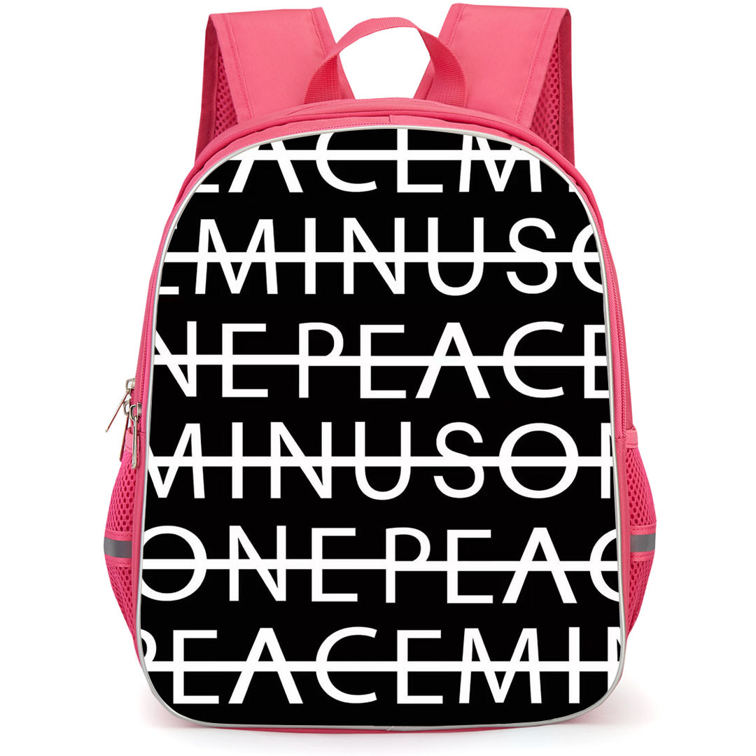 G Dragon Backpack School Bag StudentPack - G Dragon PEACEMINUSONE Pattern Art On Black Background