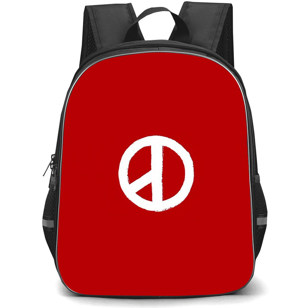 G Dragon Backpack School Bag StudentPack - G Dragon White Logo On Red Background