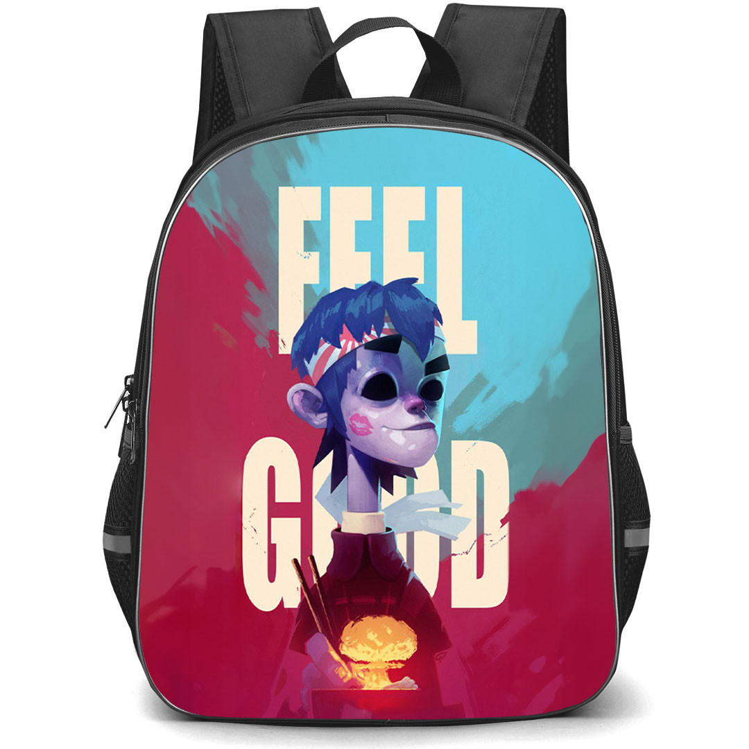 Gorillaz Backpack StudentPack - Gorillaz 2D Feel Good Art Poster